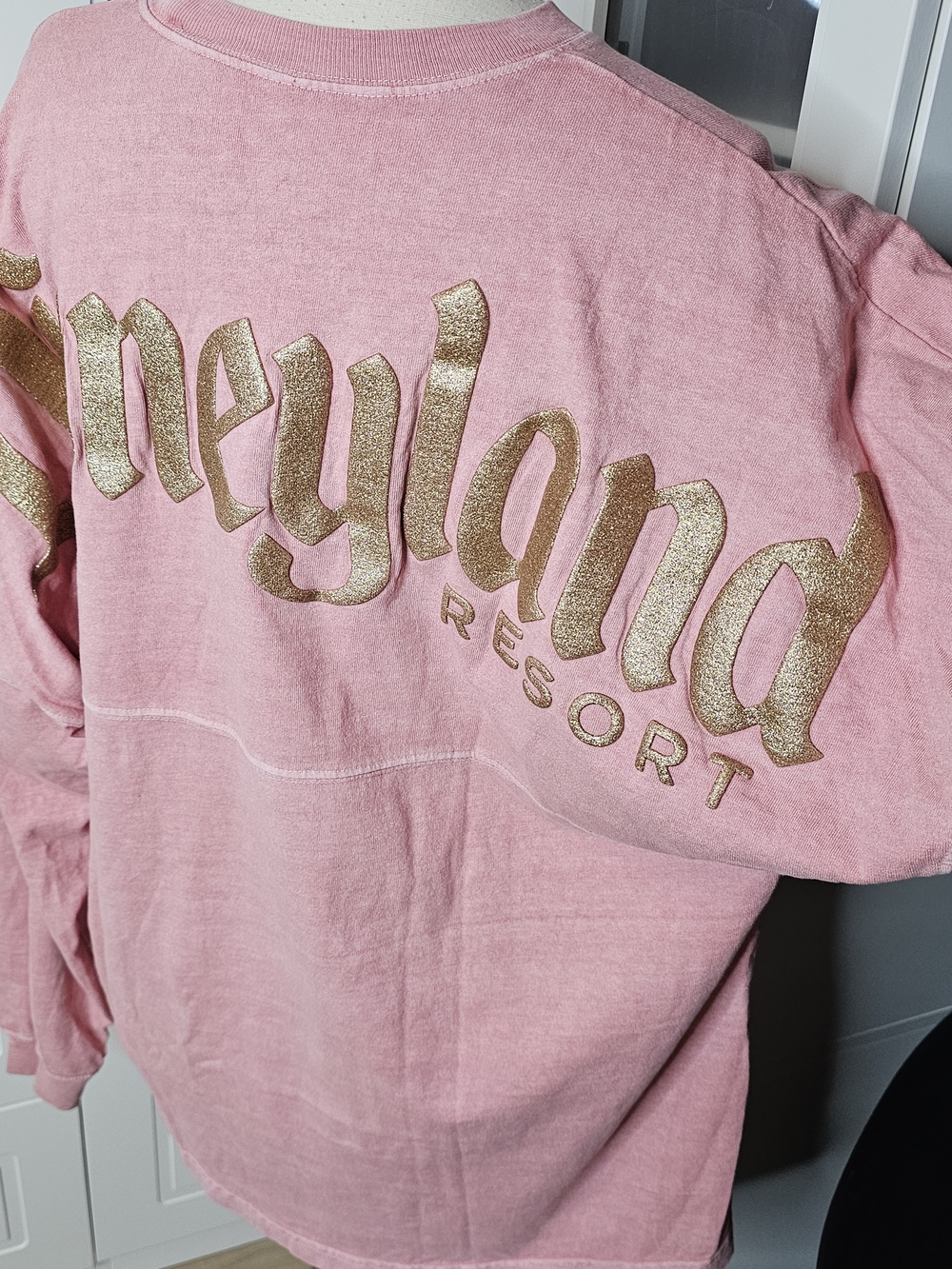 Disney Pink Long Sleeve Tee with Gold D Logo - Picture 6 of 7